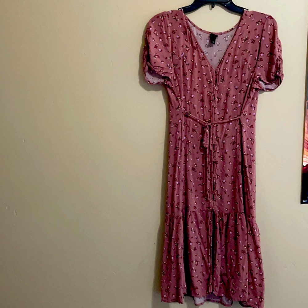 Pink floral dress